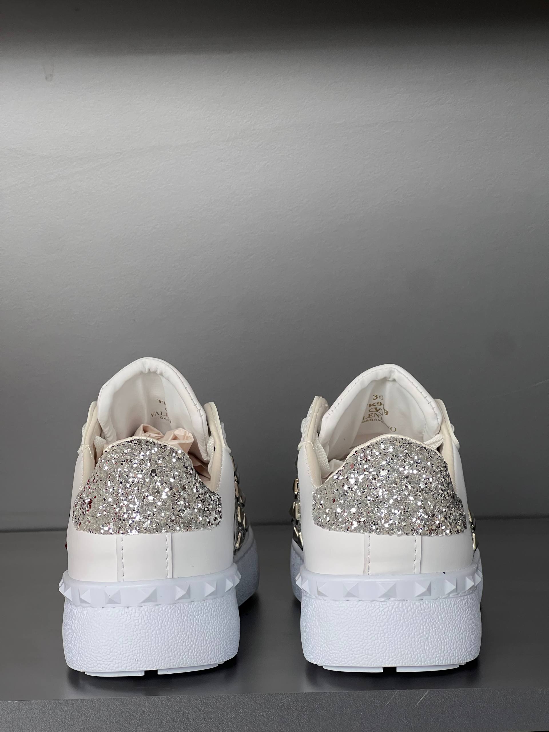 Valentino Rockstud Glitter Sneakers – Image 15