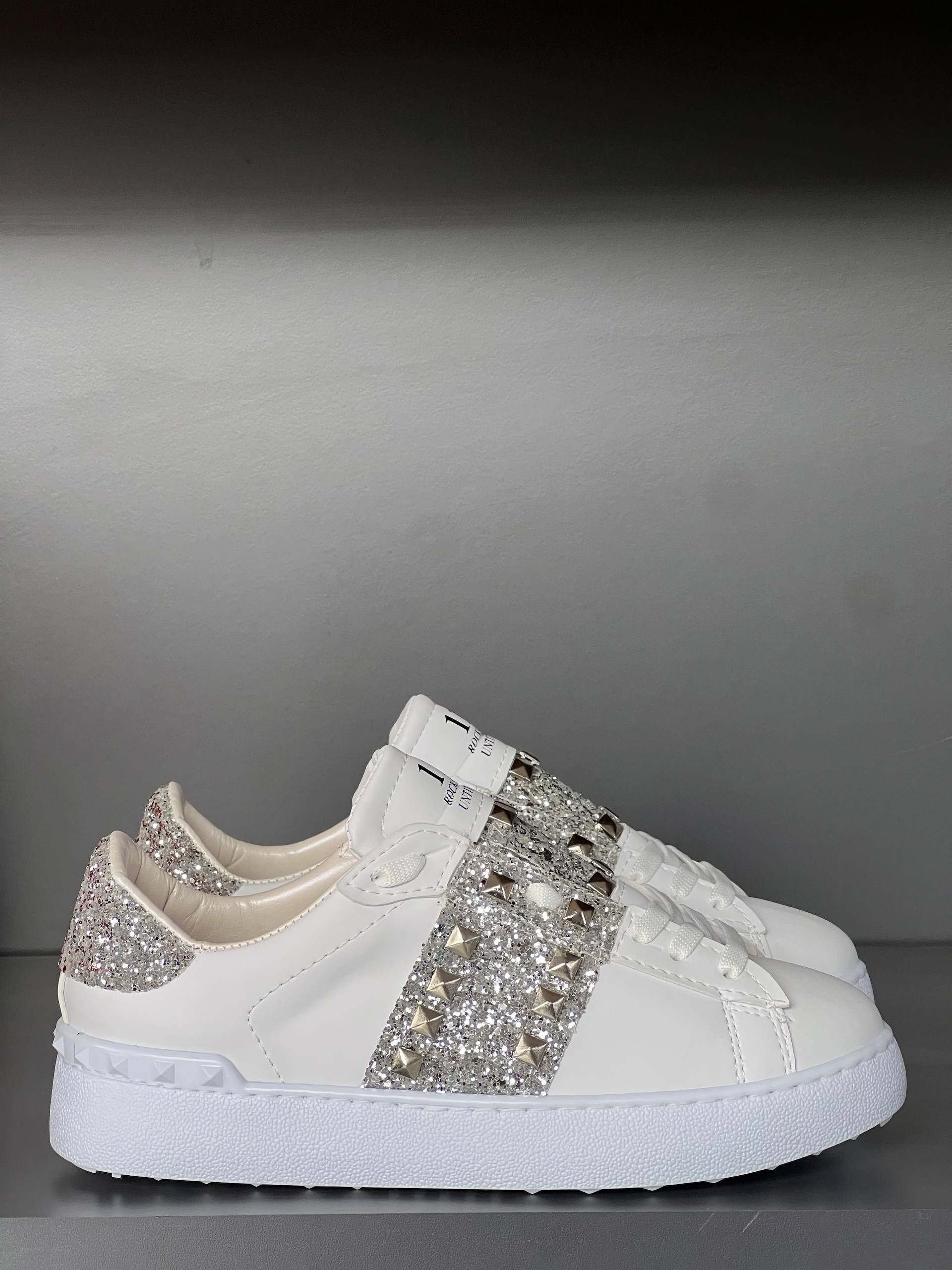 Valentino Rockstud Glitter Sneakers – Image 16