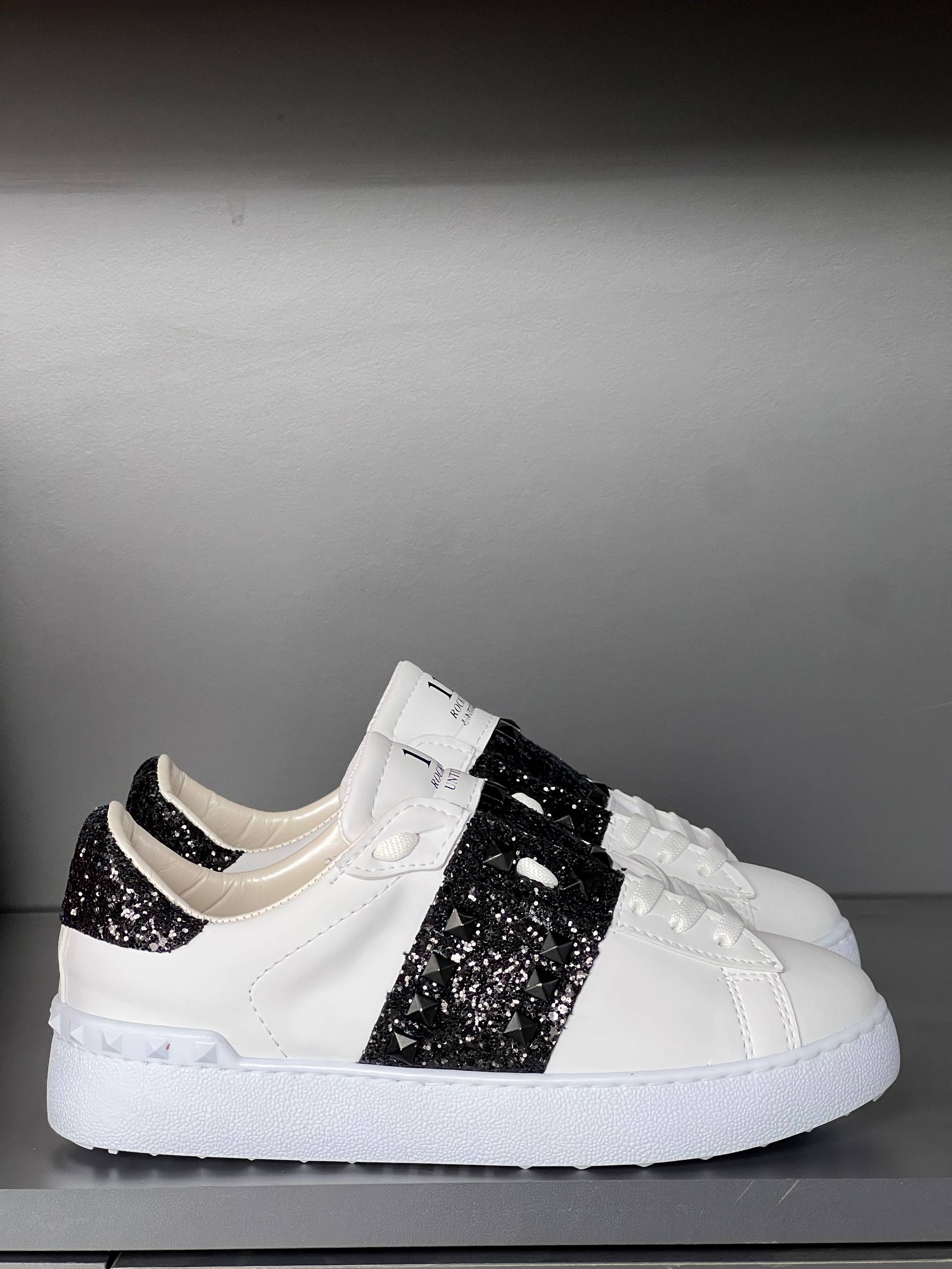 Valentino Rockstud Glitter Sneakers – Image 7