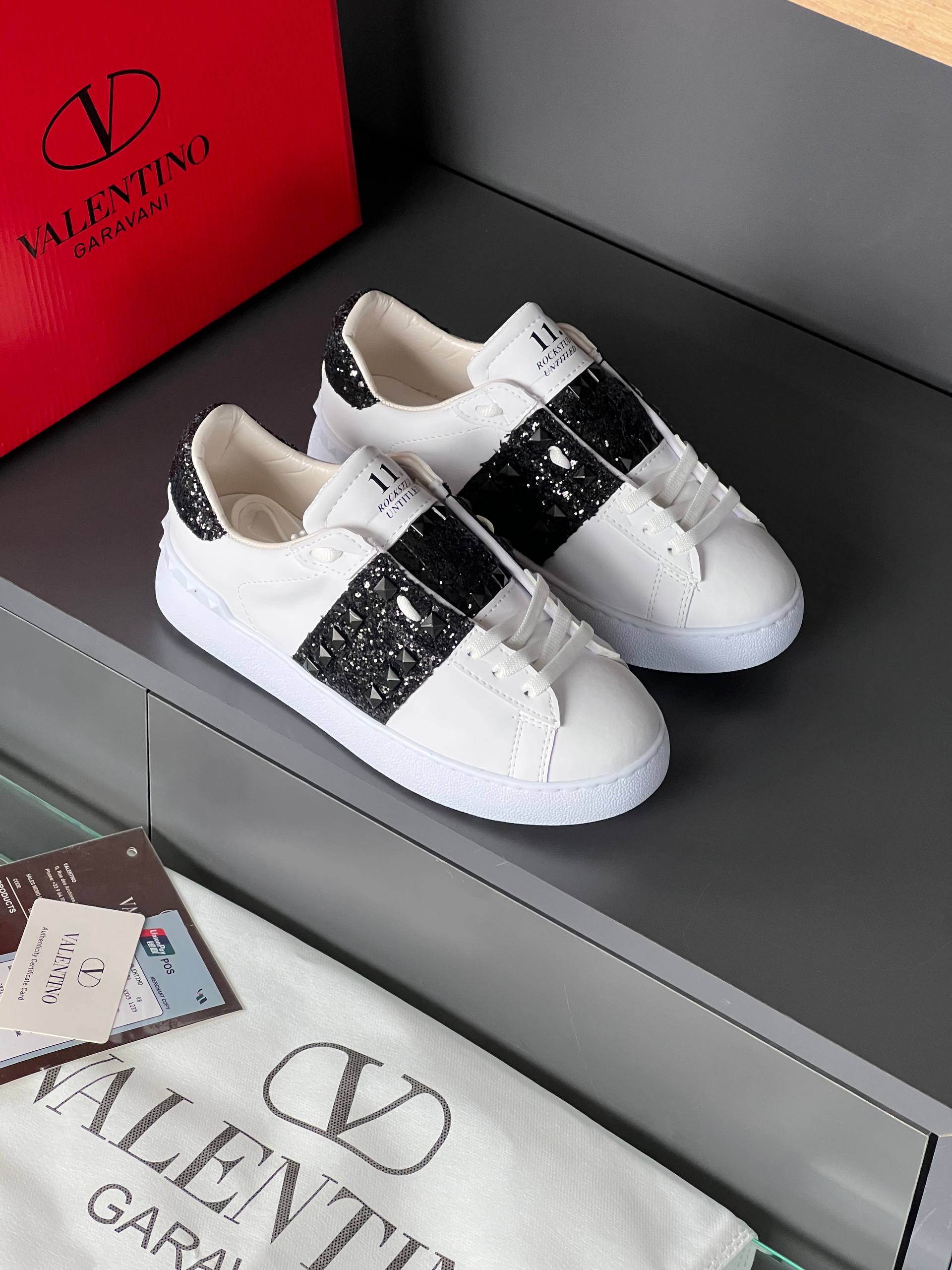 Valentino Rockstud Glitter Sneakers – Image 2