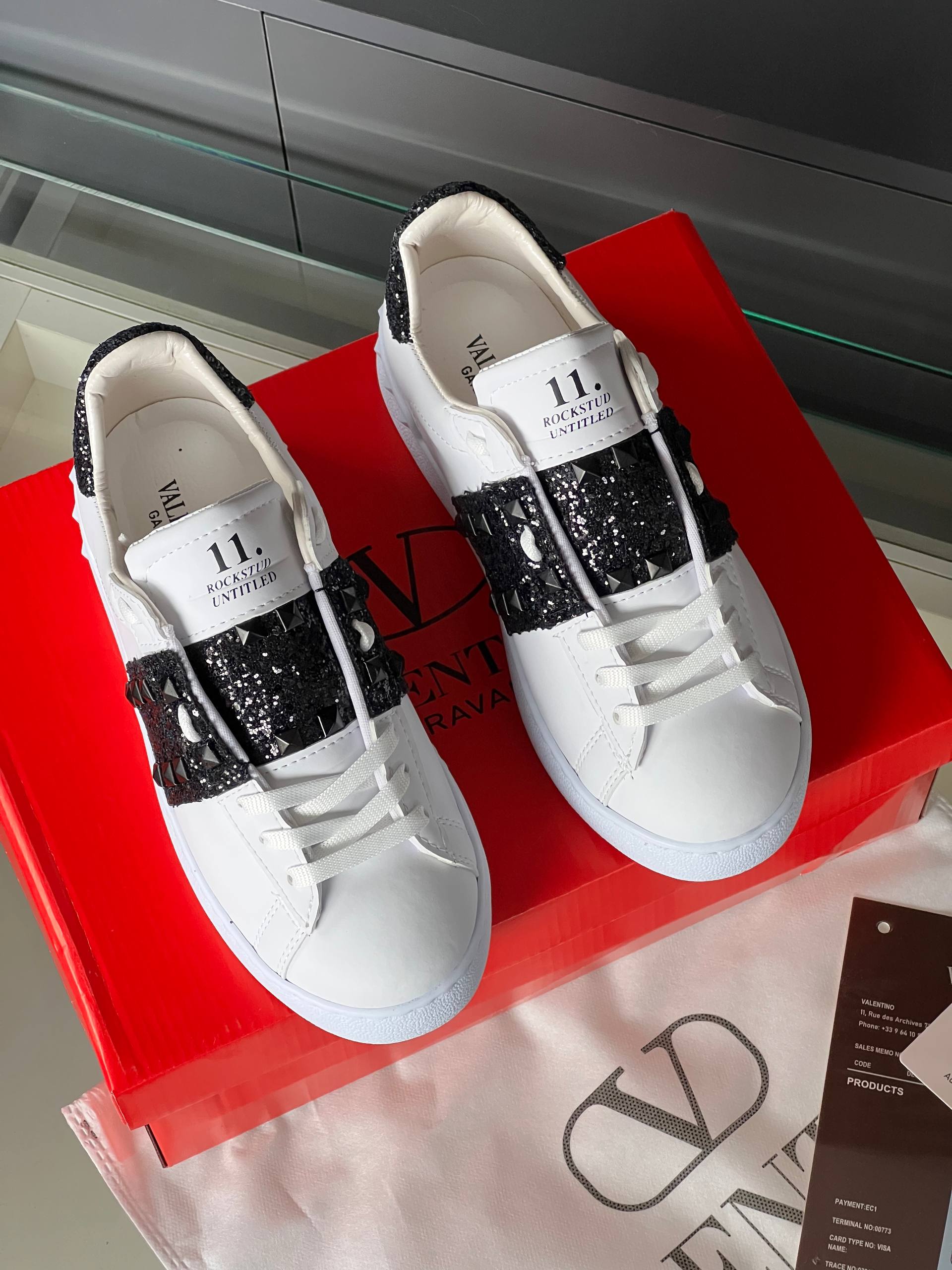 Valentino Rockstud Glitter Sneakers – Image 3