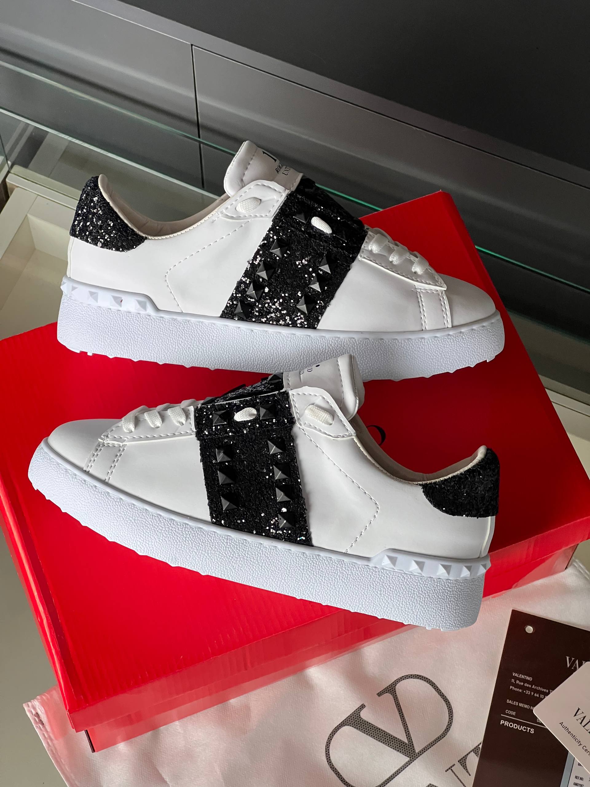 Valentino Rockstud Glitter Sneakers – Image 6