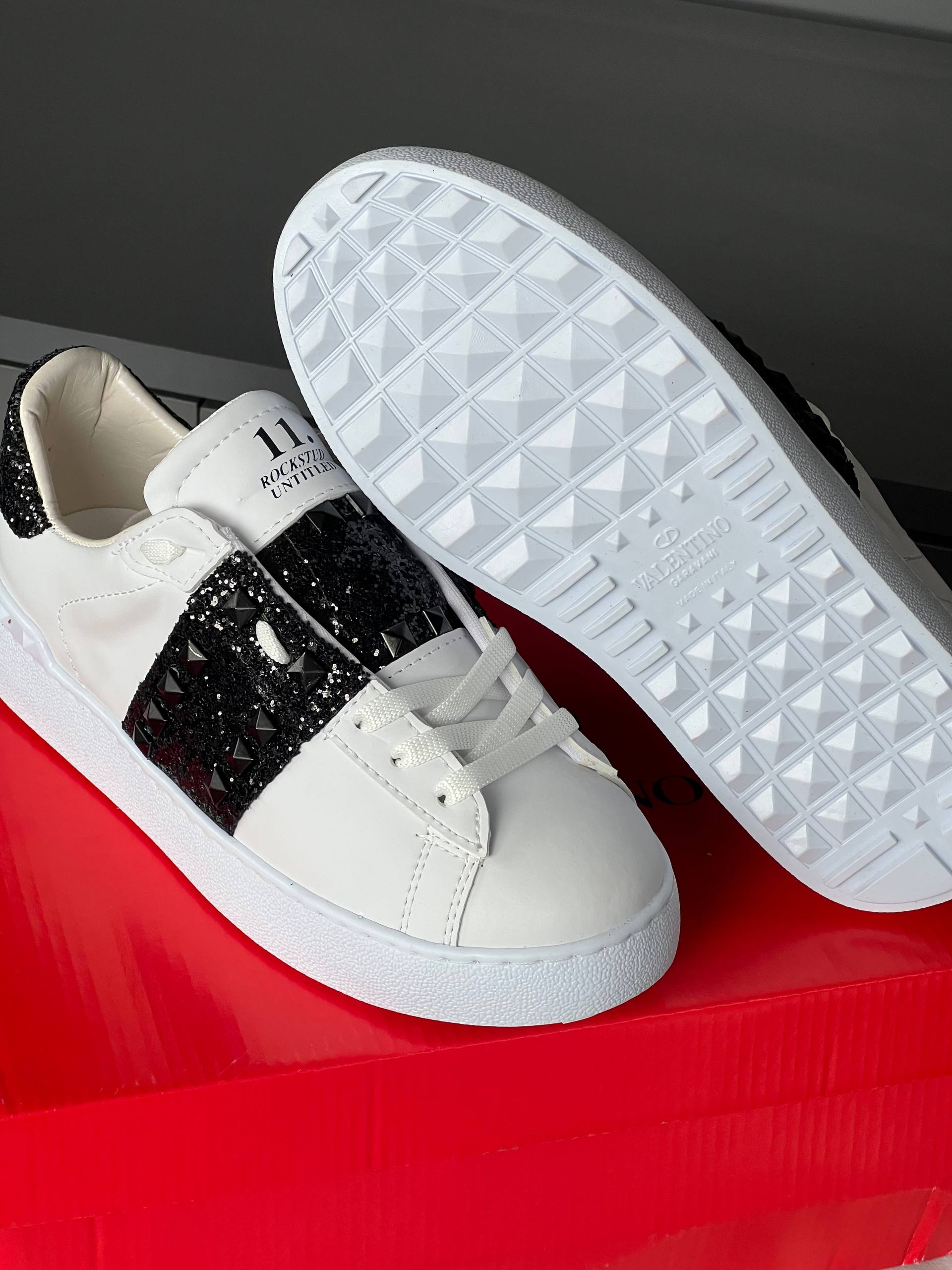 Valentino Rockstud Glitter Sneakers – Image 5