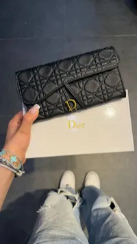 Dior Lambskin Leather Wallet  – Image 1