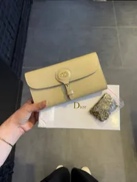 Dior Bobby East-West Pouch Cream Wallet  – Image 1