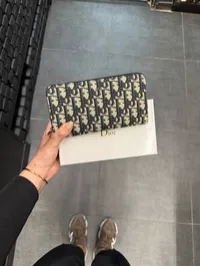 Dior Oblique Jacquard Motif Wallet – Image 1