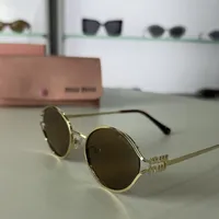 Miu Miu - Metal Frame Oval Brown Lenses – Image 4