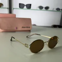 Miu Miu - Metal Frame Oval Brown Lenses – Image 7