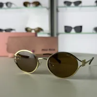 Miu Miu - Metal Frame Oval Brown Lenses – Image 6