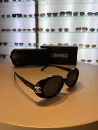 Chanel CC Plaque Round Sunglasses – Image 2