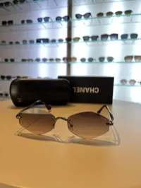 Chanel Rimless Hexagonal Sunglasses – Image 3