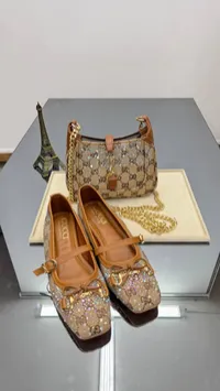 Gucci Crystal Shoes & Handbag – Image 2