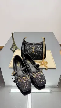 Gucci Crystal Shoes & Handbag – Image 4