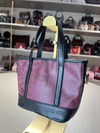 Miu Miu Leather Burgundy - Black Bag – Image 4