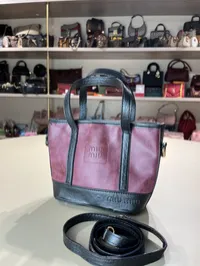 Miu Miu Leather Burgundy - Black Bag – Image 5