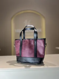 Miu Miu Leather Burgundy - Black Bag – Image 2