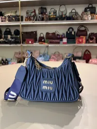 Miu Miu Matelasse Small Navy Blue Bag – Image 6