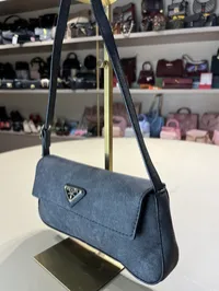 Prada Saffiano Black Shoulder Bag  – Image 4