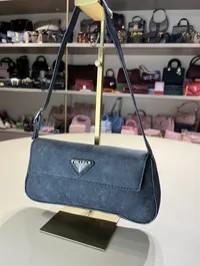 Prada Saffiano Black Shoulder Bag  – Image 3