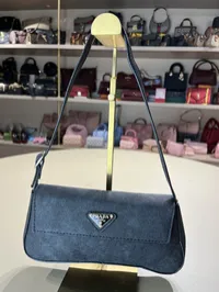Prada Saffiano Black Shoulder Bag  – Image 5