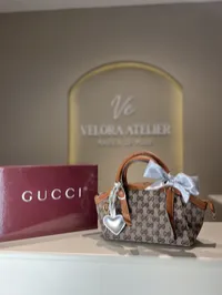 Gucci Supreme Canvas Heart Handbag  – Image 1