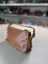 Valentino Rockstud Camel Hand Bag – Image 2