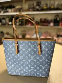 Louis Vuitton Denim Tote Bag – Image 3