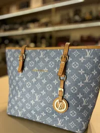 Louis Vuitton Denim Tote Bag – Image 4