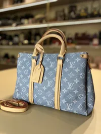 Louis Vuitton Carryall Denim Bag  – Image 4