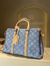 Louis Vuitton Carryall Denim Bag  – Image 3