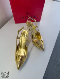 Valentino Golden Vlogo Heels  – Image 1