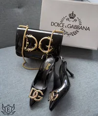 Dolce & Gabbana Patent Hand Bag & Heels Set – Image 2