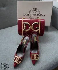 Dolce & Gabbana Patent Hand Bag & Heels Set – Image 1