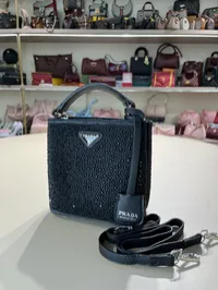 Prada Panier Black Crystal Bag – Image 4