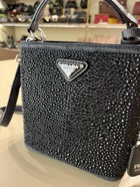 Prada Panier Black Crystal Bag – Image 7