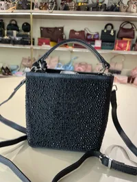 Prada Panier Black Crystal Bag – Image 8