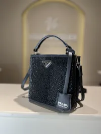 Prada Panier Black Crystal Bag – Image 3