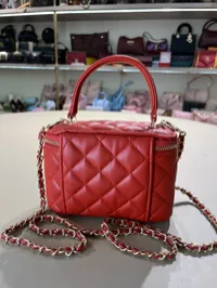 Chanel Vanity Red Bag – Image 4