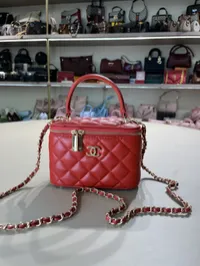 Chanel Vanity Red Bag – Image 2