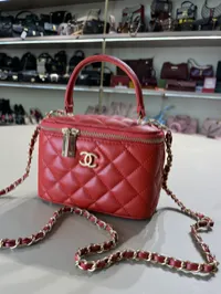 Chanel Vanity Red Bag – Image 3