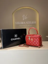 Chanel Vanity Red Bag – Image 1