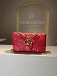 Gucci Marmont Large Red Shoulder Bag – Image 3