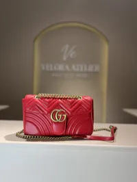 Gucci Marmont Large Red Shoulder Bag – Image 2