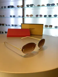 Fendi First Crystal F40 Light Brown Sunglasses – Image 3