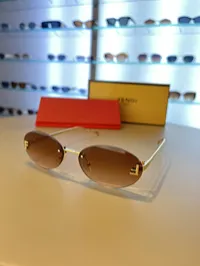 Fendi First Crystal F40 Light Brown Sunglasses – Image 4