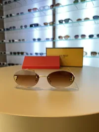 Fendi First Crystal F40 Light Brown Sunglasses – Image 2