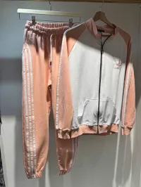 Adidas - Two pieces suit - peach pink & white – Image 4