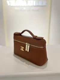 Chanel Slim Vanity Case with Chain Camel Color – Image 8