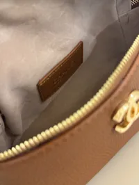 Chanel Slim Vanity Case with Chain Camel Color – Image 2