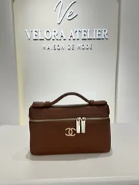 Chanel Slim Vanity Case with Chain Camel Color – Image 1